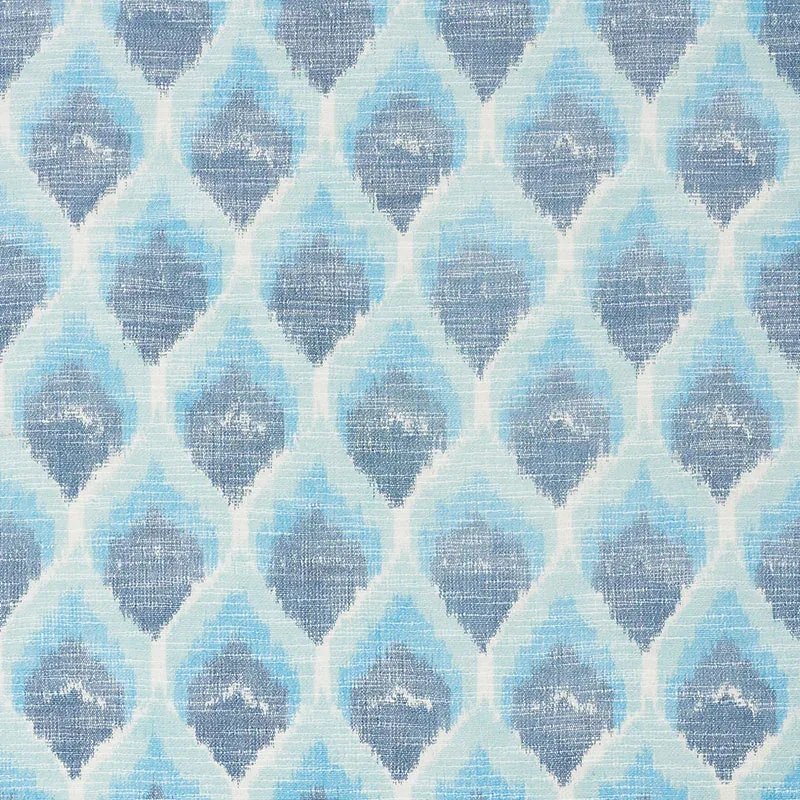 ODISHA IKAT fabric BLUES color by Schumacher