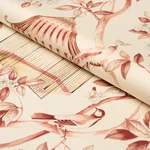 OISEAUX ET FLEURS fabric CINNABAR color by Schumacher