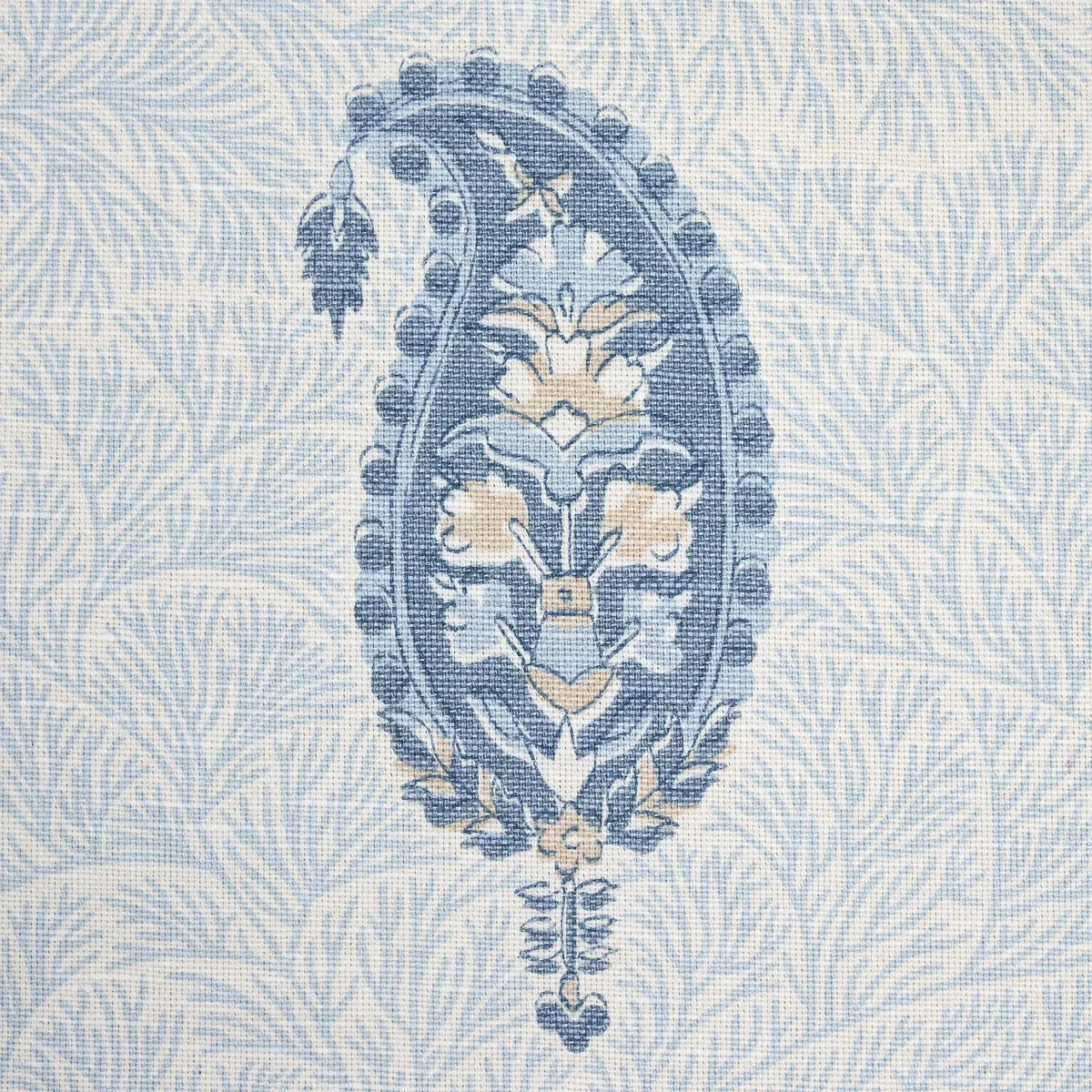 OJAI PAISLEY Fabric – CHINA BLUE | Schumacher | Wallpaper Tw OJAI PAISLEY fabric CHINA BLUE color by Schumacher