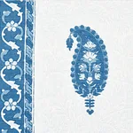 OJAI PAISLEY fabric INDIGO color by Schumacher
