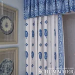 OJAI PAISLEY fabric INDIGO color by Schumacher