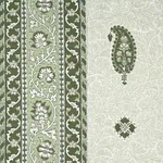 OJAI PAISLEY fabric LEAF GREEN color by Schumacher