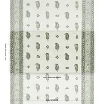 OJAI PAISLEY fabric LEAF GREEN color by Schumacher
