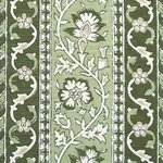 OJAI PAISLEY fabric LEAF GREEN color by Schumacher