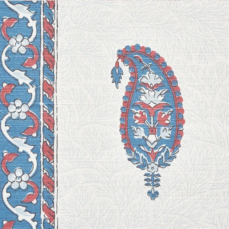 OJAI PAISLEY fabric RED color by Schumacher