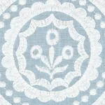 OLANA LINEN EMBROIDERY Fabric – SKY | Schumacher | Wallpaper OLANA LINEN EMBROIDERY fabric SKY color by Schumacher