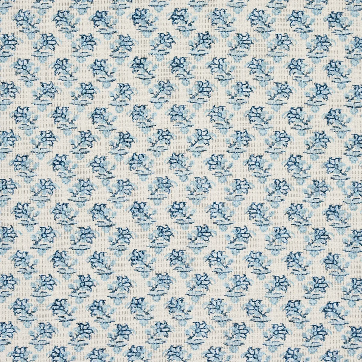 OLEANDER INDOOR/OUTDOOR fabric INDIGO color by Schumacher