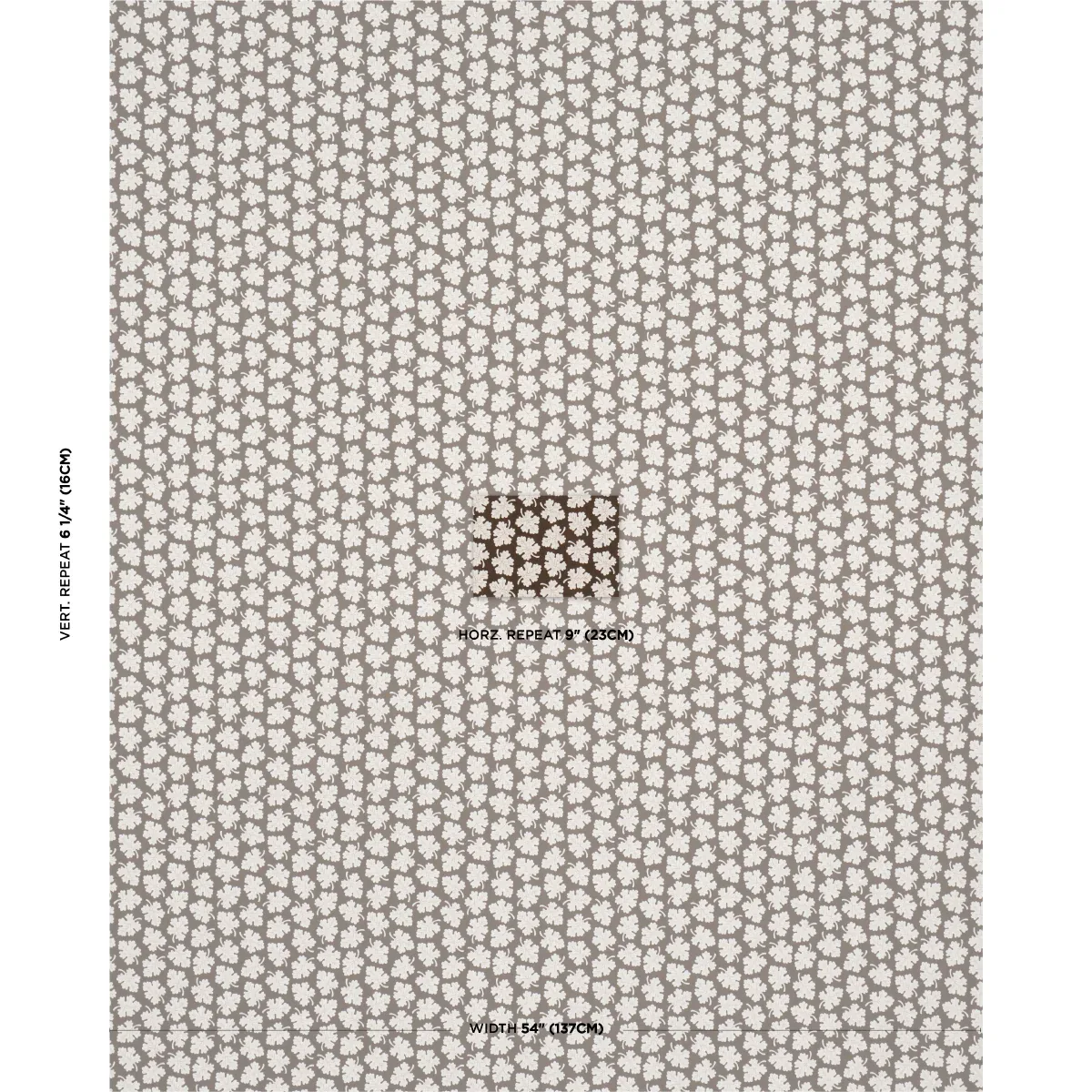 OLIVE fabric BROWN color by Schumacher