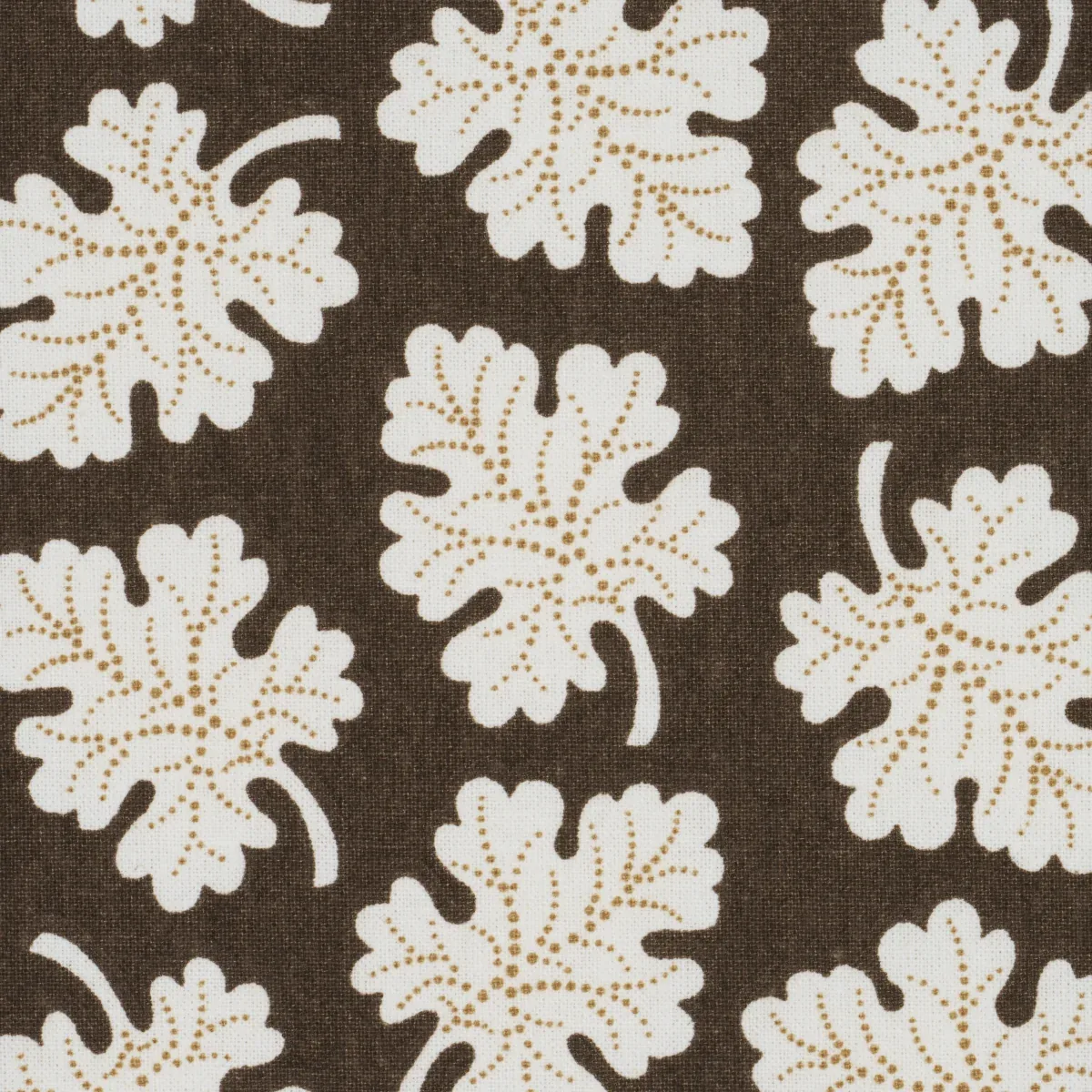 OLIVE fabric BROWN color by Schumacher
