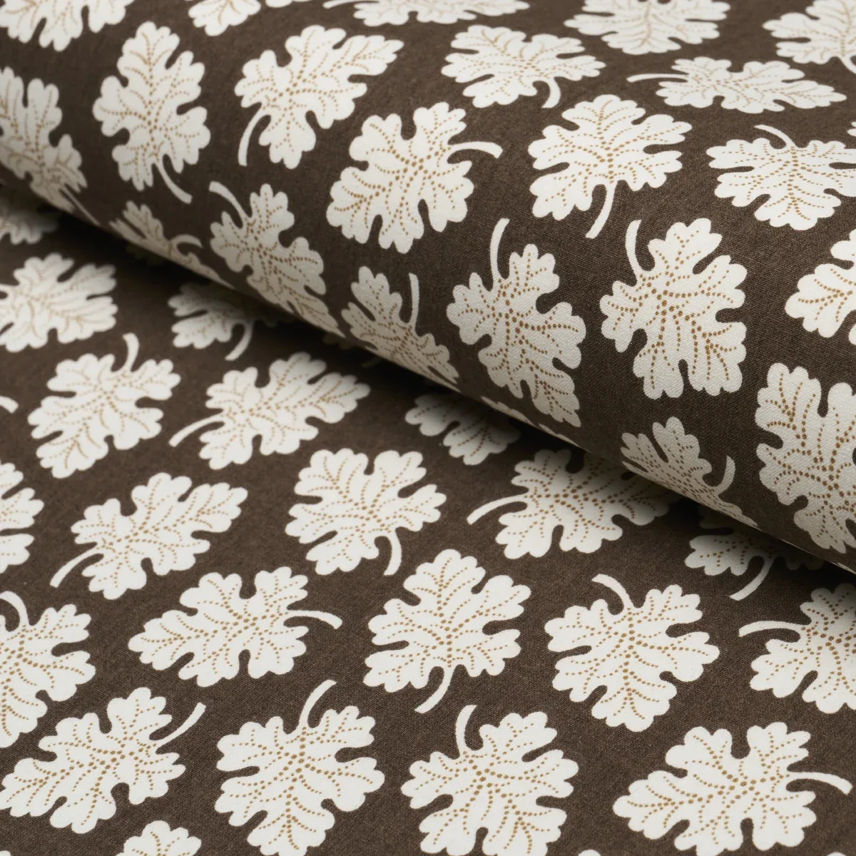 OLIVE fabric BROWN color by Schumacher
