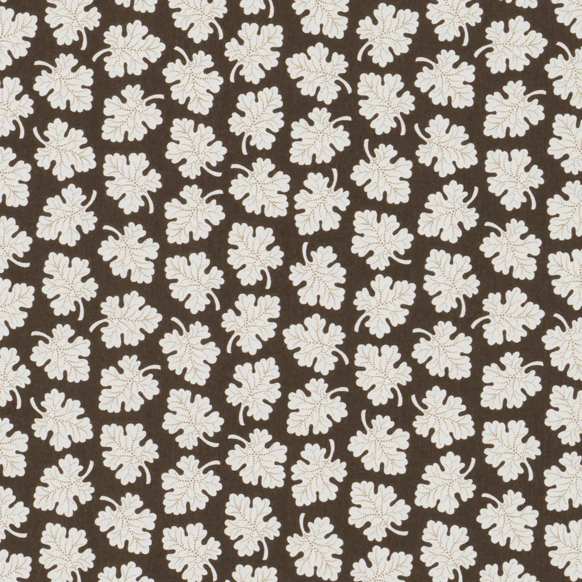 OLIVE fabric BROWN color by Schumacher