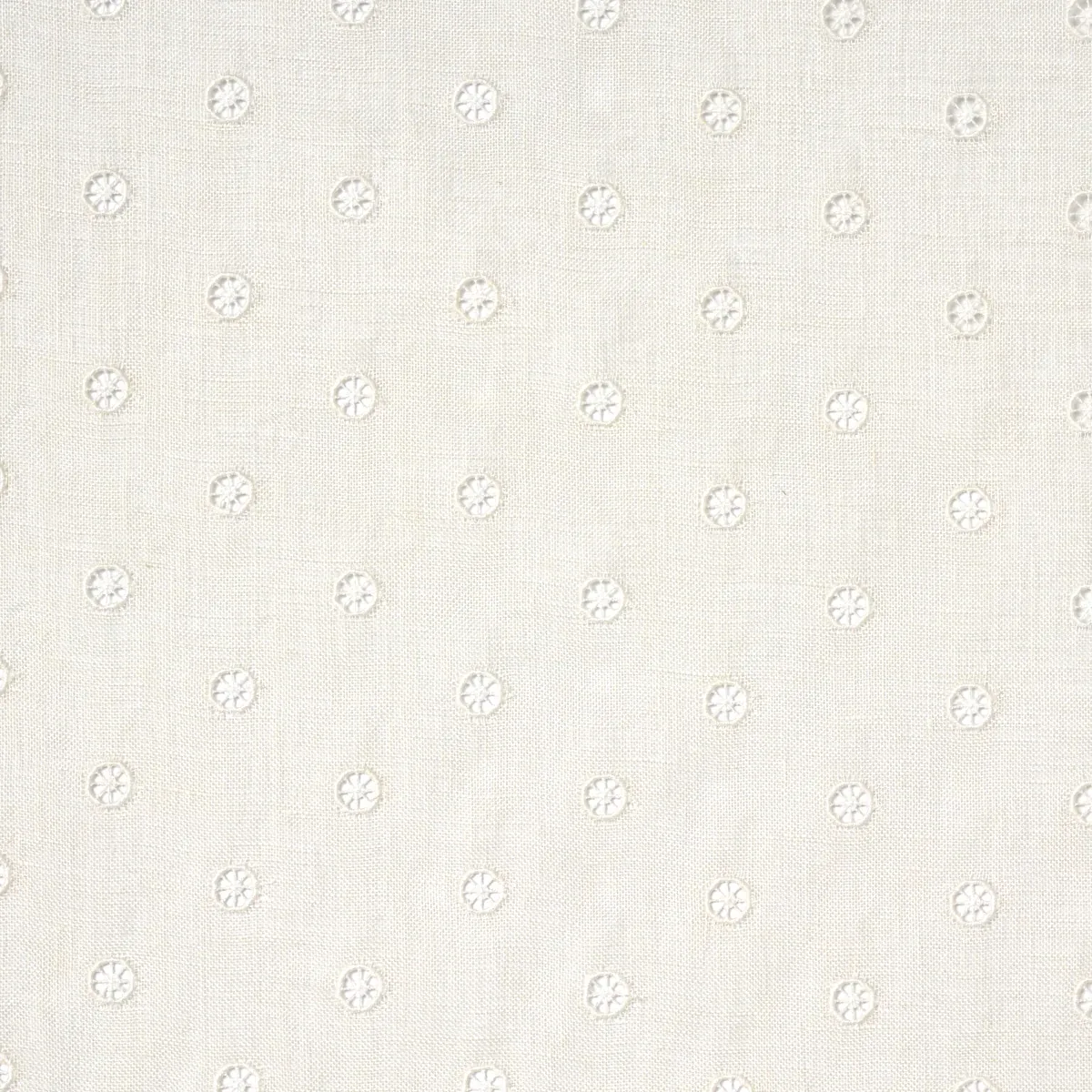 Olivia Sheer Embroidery fabric EGGSHELL color by Schumacher