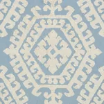 OMAR EMBROIDERY Fabric – SKY | Schumacher | Wallpaper Twins OMAR EMBROIDERY fabric SKY color by Schumacher