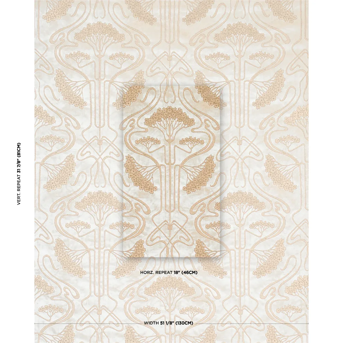 OMBELLI JACQUARD VELVET Fabric – FAWN | Schumacher | Wallpap OMBELLI JACQUARD VELVET fabric FAWN color by Schumacher