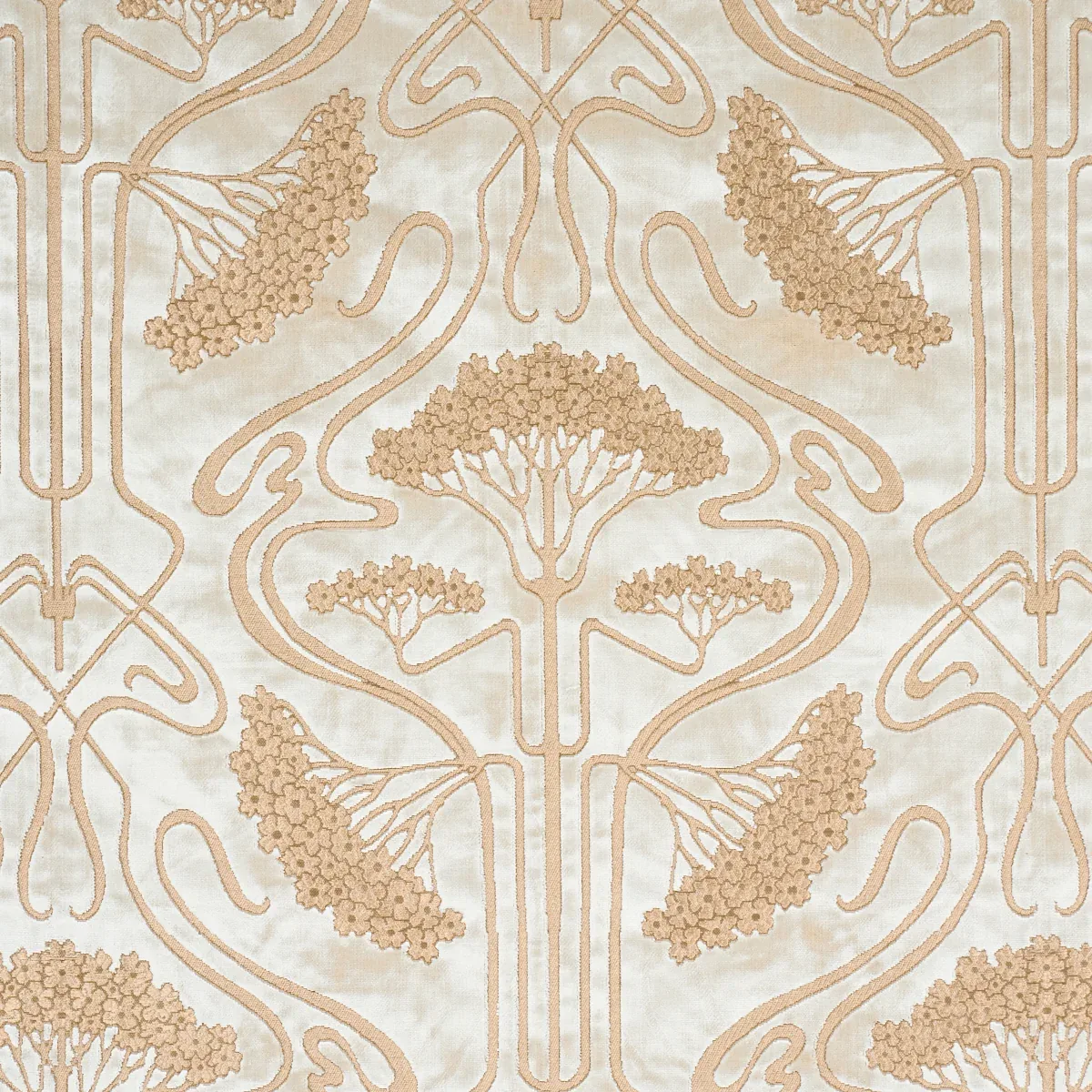 OMBELLI JACQUARD VELVET fabric FAWN color by Schumacher