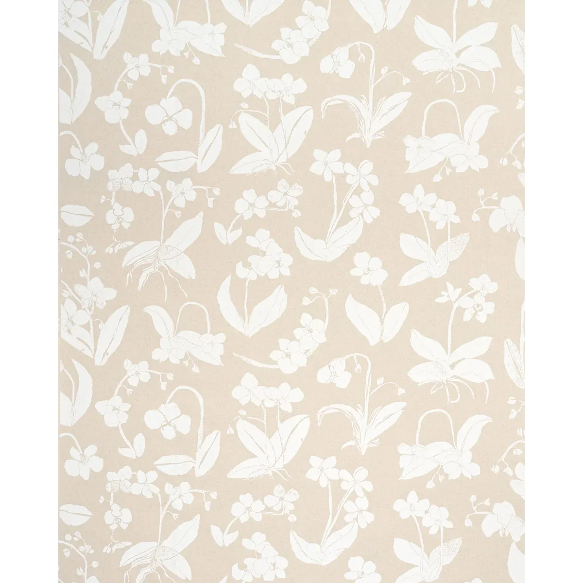 ORCHIDS HAVE DREAMS fabric LIGHT NEUTRAL color by Schumacher