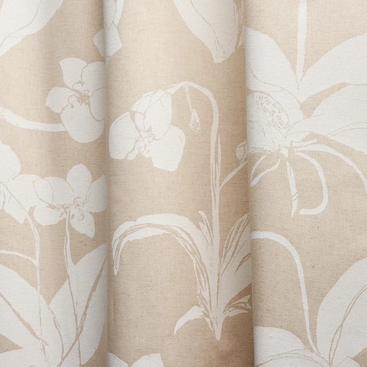 ORCHIDS HAVE DREAMS fabric LIGHT NEUTRAL color by Schumacher