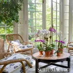 ORCHIDS HAVE DREAMS Fabric – SOFT BLACK | Schumacher | Wallp ORCHIDS HAVE DREAMS fabric SOFT BLACK color by Schumacher