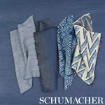 OSTLER Fabric – BLUE | Schumacher | Wallpaper Twins OSTLER fabric BLUE color by Schumacher