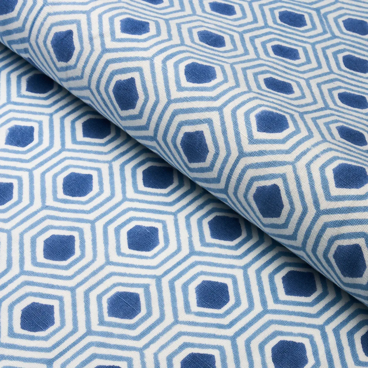 OTIS HAND PRINT Fabric – BLUE | Schumacher | Wallpaper Twins OTIS HAND PRINT fabric BLUE color by Schumacher