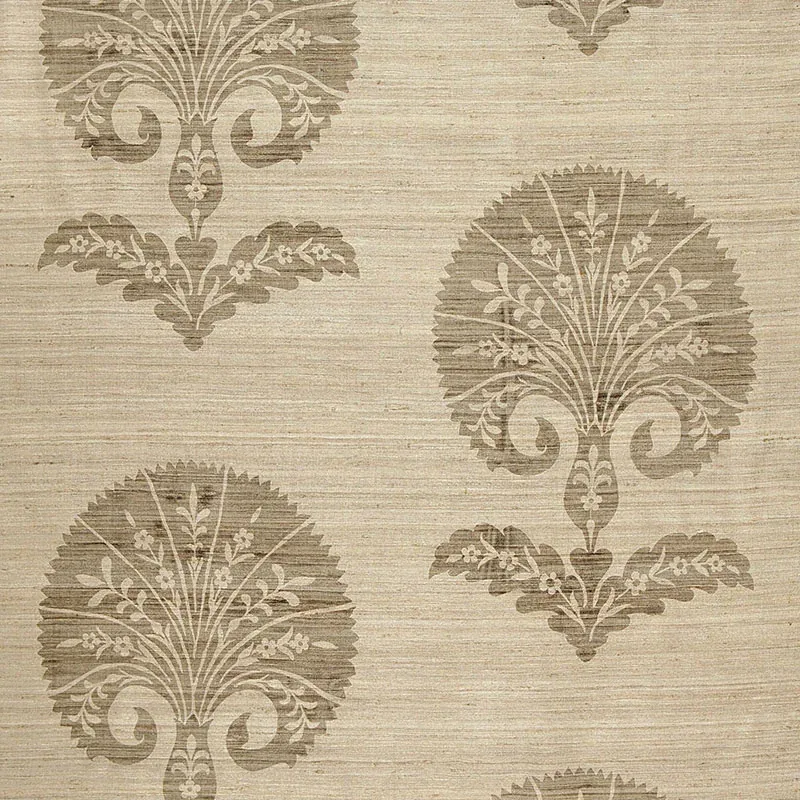 OTTOMAN FLOWER fabric PUTTY color by Schumacher