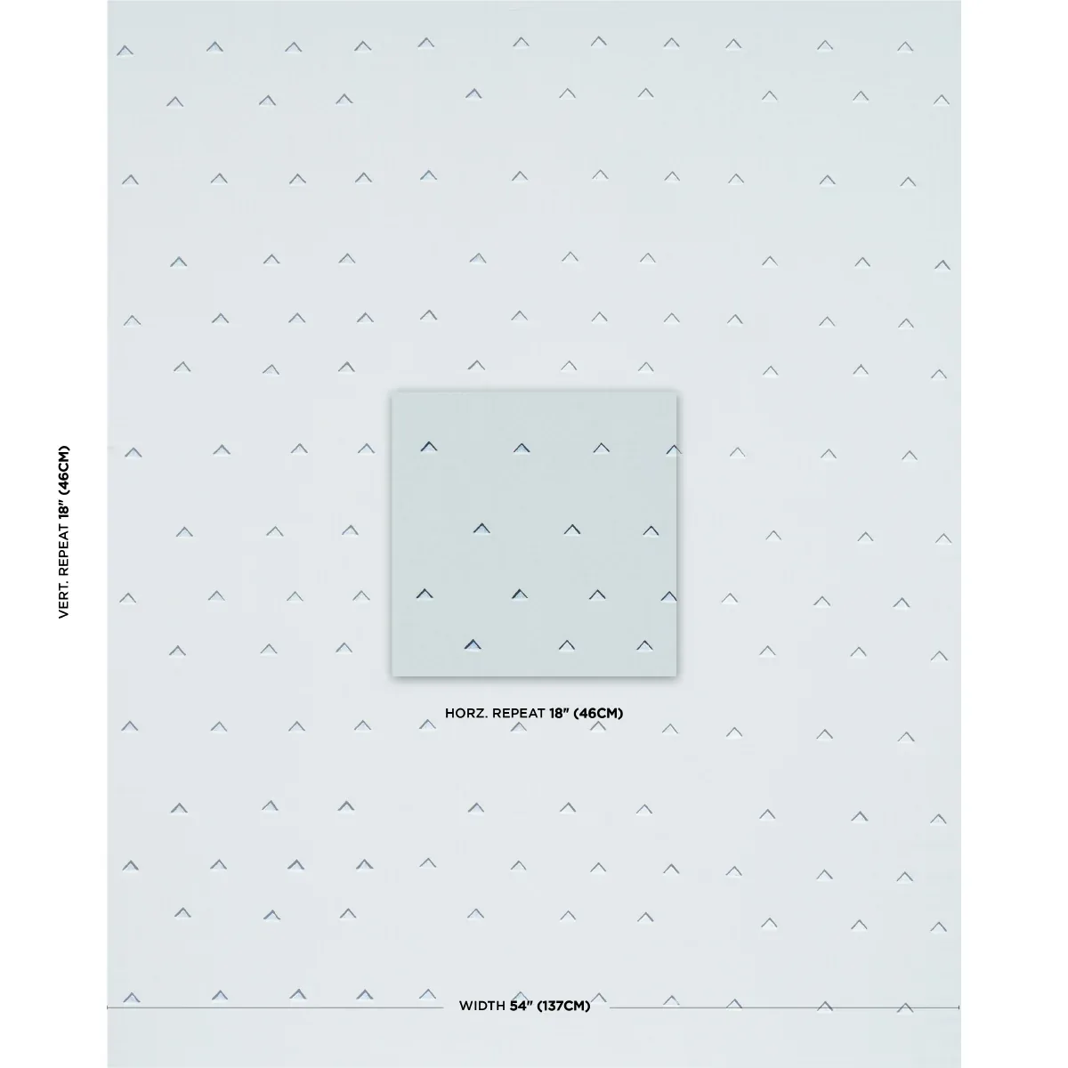 OVERLAPPING TRIANGLES Fabric – NAVY AND WHITE ON SKY | Schum OVERLAPPING TRIANGLES fabric NAVY AND WHITE ON SKY color by Schumacher