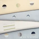 OVERLAPPING TRIANGLES Fabric – NAVY AND WHITE ON SKY | Schum OVERLAPPING TRIANGLES fabric NAVY AND WHITE ON SKY color by Schumacher