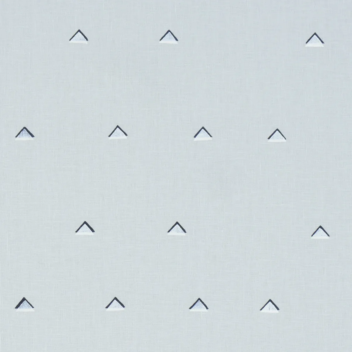 OVERLAPPING TRIANGLES fabric NAVY AND WHITE ON SKY color by Schumacher