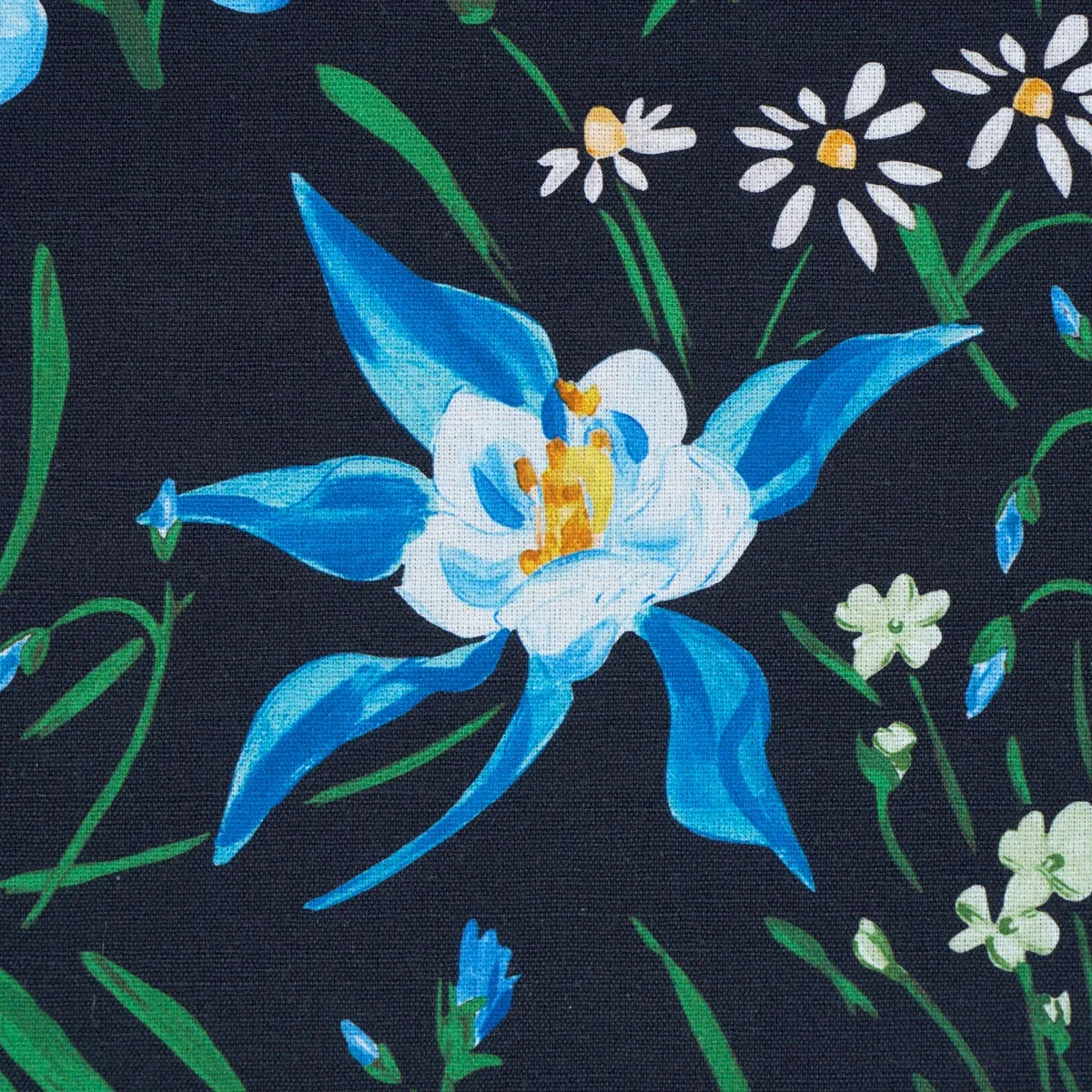 OZ FLORAL fabric EBONY color by Schumacher