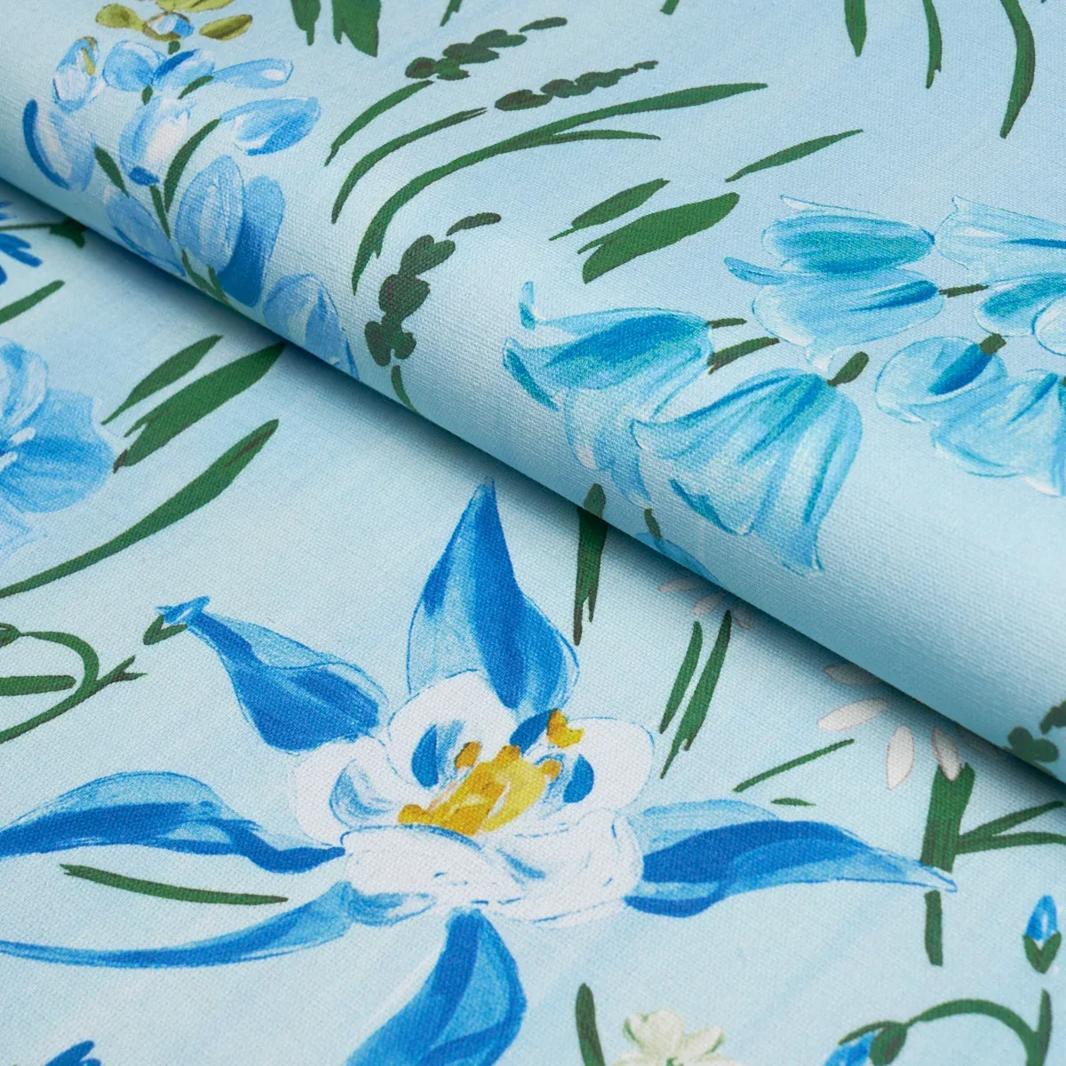 OZ FLORAL fabric SKY color by Schumacher