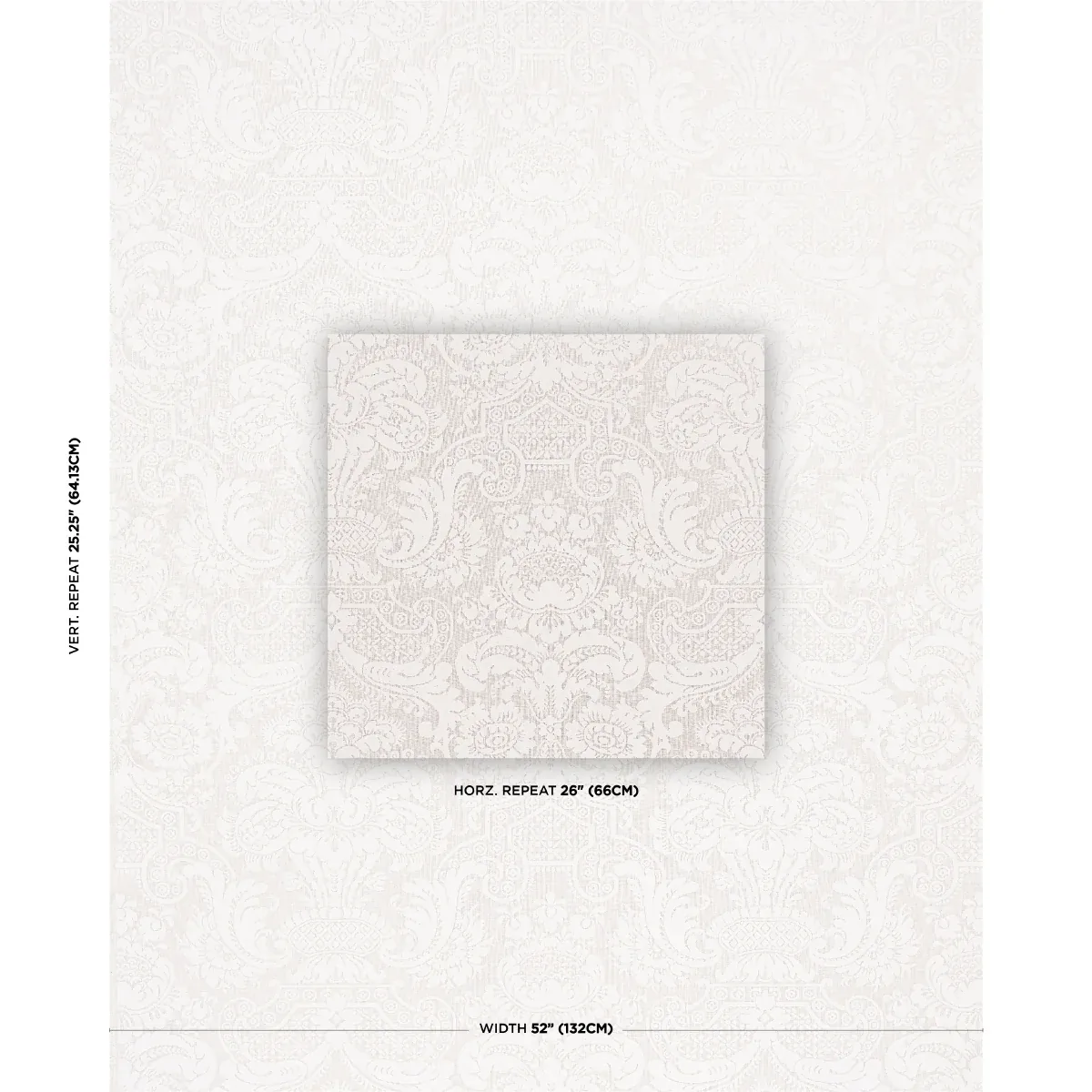 PADOVA DAMASK NATURAL Fabric – IVORY | Schumacher | Wallpape PADOVA DAMASK NATURAL fabric IVORY color by Schumacher