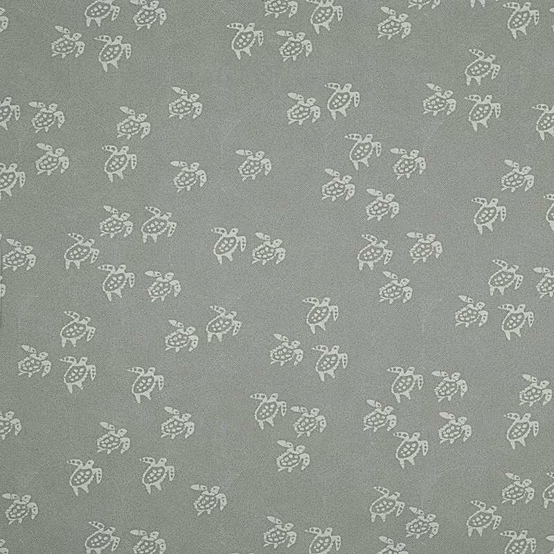 PAINTED TURTLES INDOOR/OUTDOOR fabric SEA SALT color by Schumacher