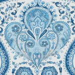 PAISLEY COURT Fabric – BLUE | Schumacher | Wallpaper Twins PAISLEY COURT fabric BLUE color by Schumacher