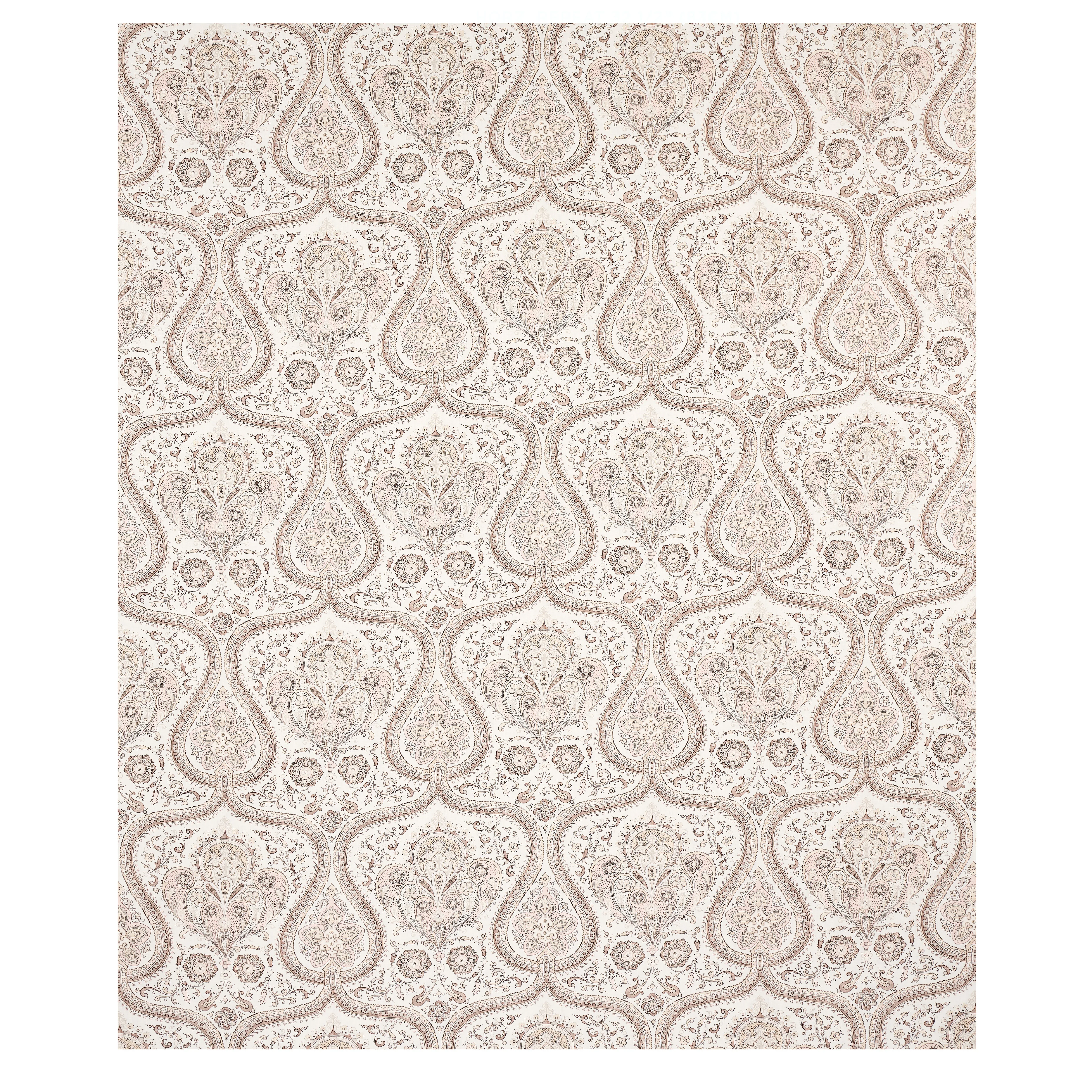 PAISLEY COURT Fabric – NEUTRAL | Schumacher | Wallpaper Twin PAISLEY COURT fabric NEUTRAL color by Schumacher