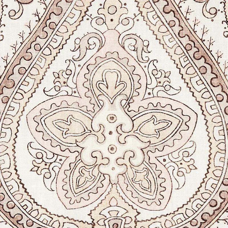 PAISLEY COURT Fabric – NEUTRAL | Schumacher | Wallpaper Twin PAISLEY COURT fabric NEUTRAL color by Schumacher