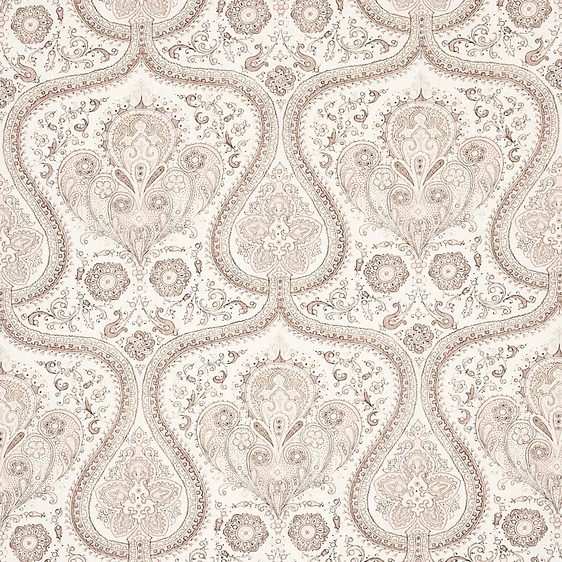 PAISLEY COURT fabric NEUTRAL color by Schumacher