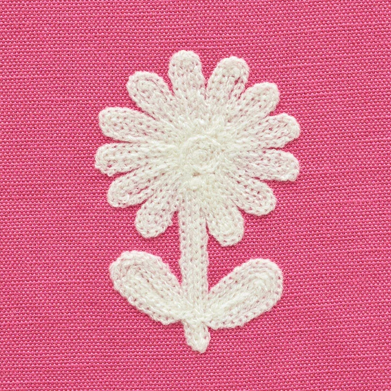 Paley Embroidery fabric PINK color by Schumacher