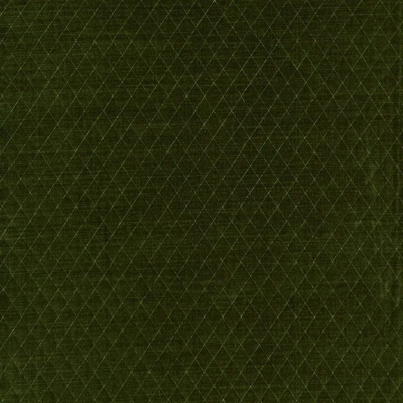 PALEY QUILTED VELVET fabric LODEN color by Schumacher