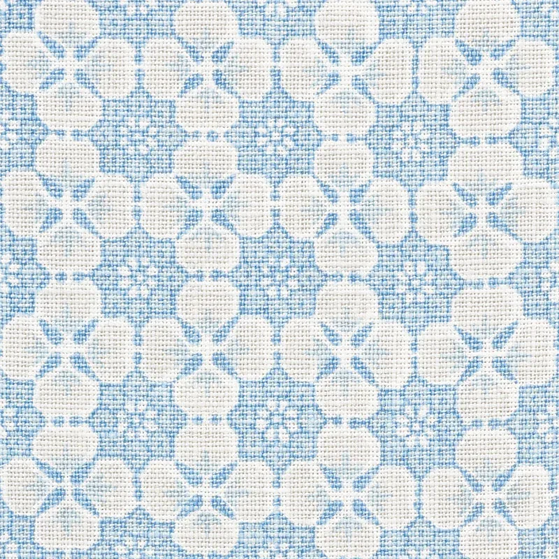 PALISADES FLORET Fabric – CHINA BLUE | Schumacher | Wallpape PALISADES FLORET fabric CHINA BLUE color by Schumacher