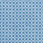 PALISADES FLORET fabric INDIGO color by Schumacher