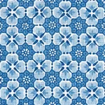 PALISADES FLORET fabric INDIGO color by Schumacher
