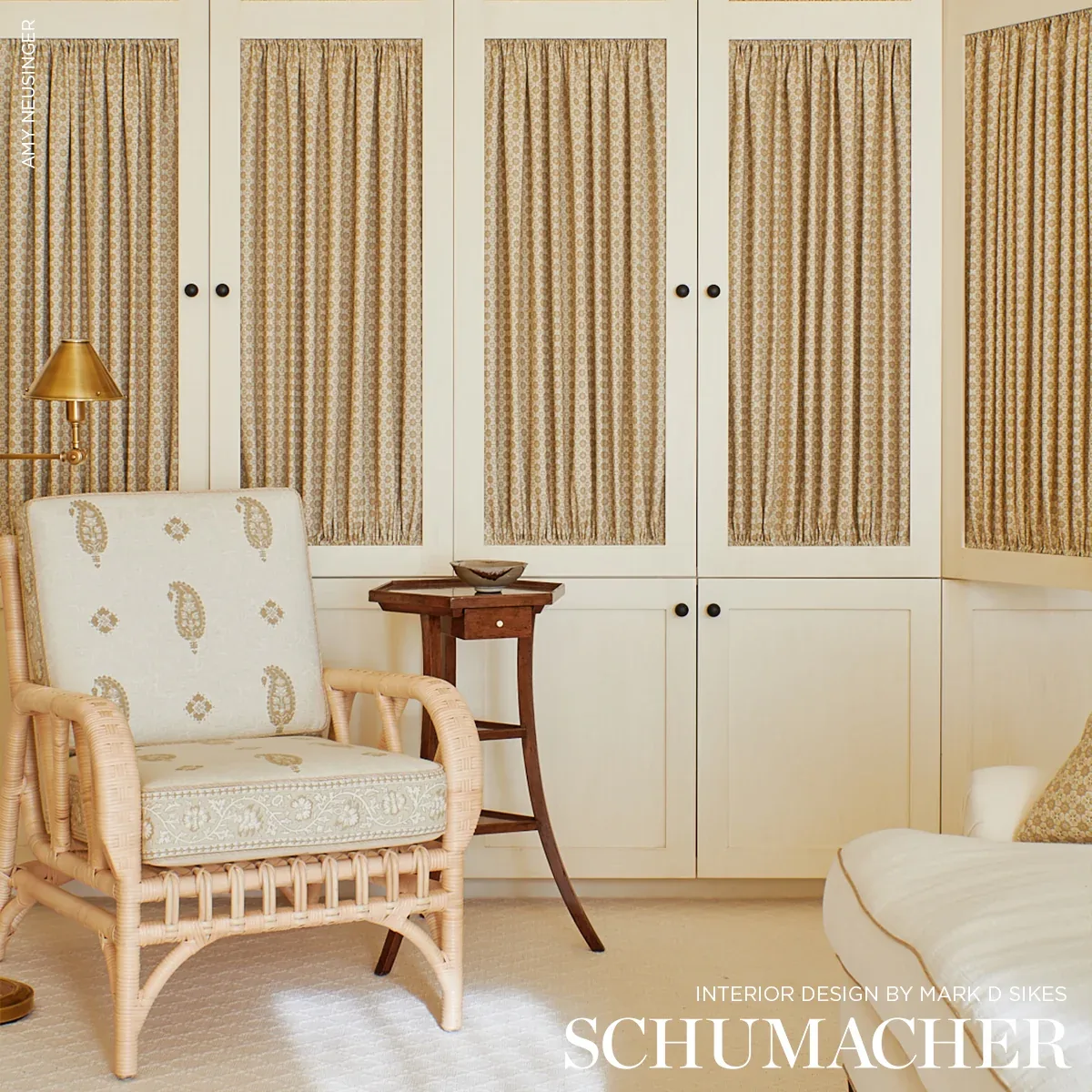 PALISADES FLORET fabric NEUTRAL color by Schumacher