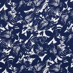 PALISADES PALM INDOOR/OUTDOOR Fabric – INDIGO | Schumacher | PALISADES PALM INDOOR/OUTDOOR fabric INDIGO color by Schumacher