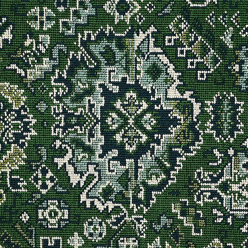 PALLAY EPINGLE Fabric – EMERALD | Schumacher | Wallpaper Twi PALLAY EPINGLE fabric EMERALD color by Schumacher