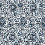 PALLAY ÉPINGLÉ fabric PORCELAIN ON IVORY color by Schumacher