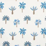 PALMETTO BEACH EMBROIDERY Fabric – BLUE | Schumacher | Wallp PALMETTO BEACH EMBROIDERY fabric BLUE color by Schumacher