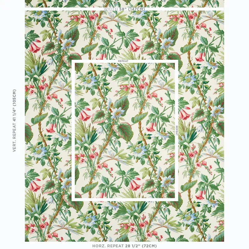 PALMETTO GARDEN fabric TROPIC color by Schumacher