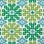 PALMETTO PRINT fabric LAGOON color by Schumacher