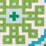 PALMETTO PRINT fabric LAGOON color by Schumacher