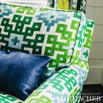 PALMETTO PRINT fabric LAGOON color by Schumacher
